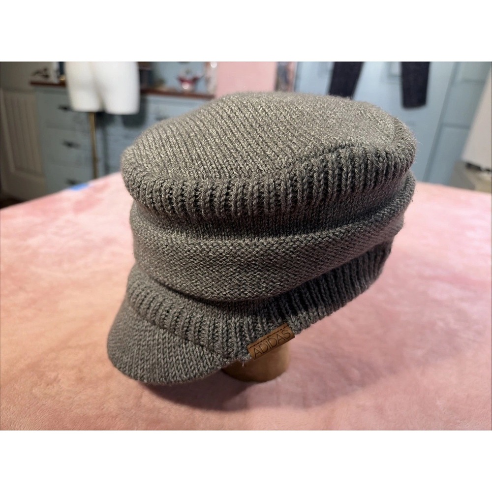Adidas Knit Kepi Hat Gray Knit. One Size.